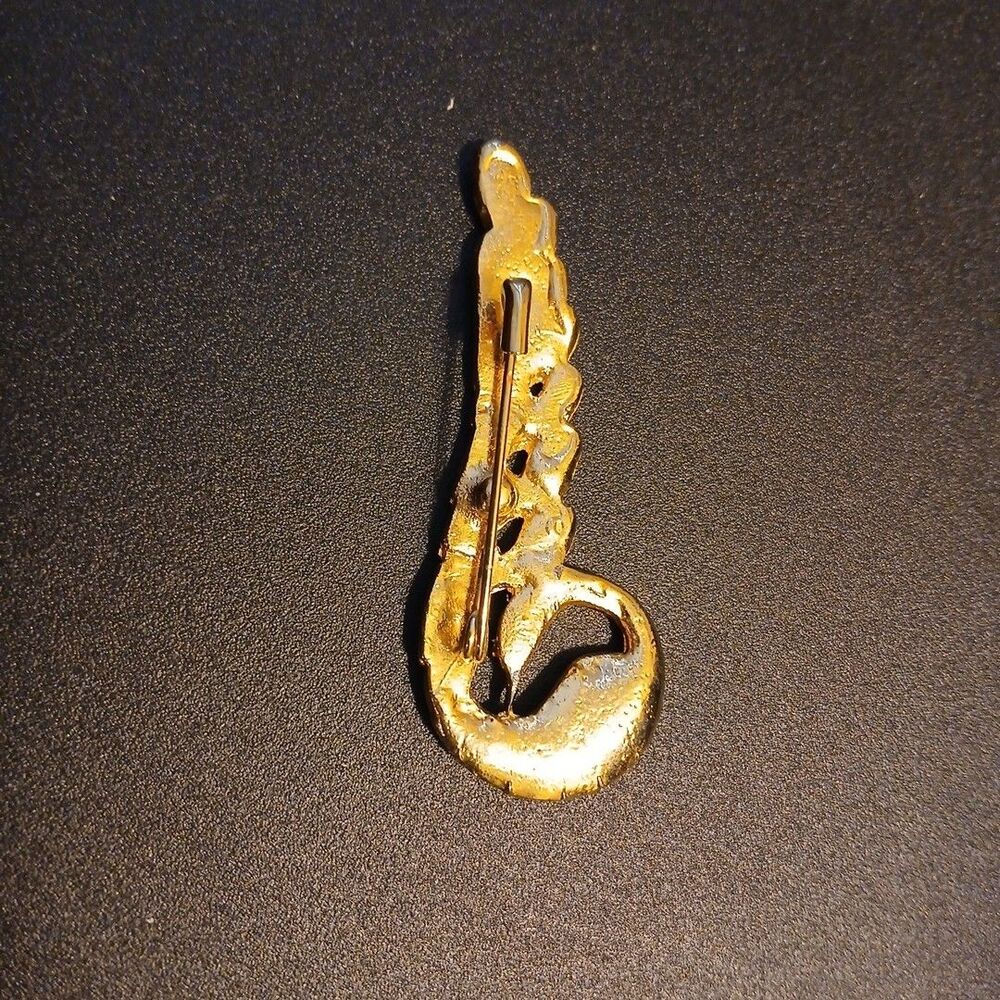 Vintage Peacock Pin Brooch 2" Colorful FREE SHIPPING - Picture 2 of 5